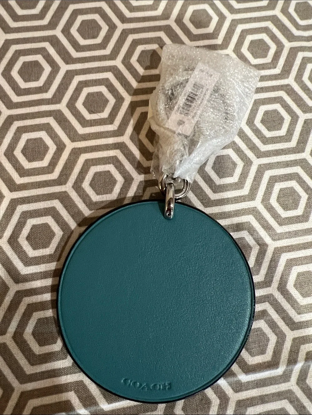 Coach Teal and Navy Hawaii Round Bag Charm